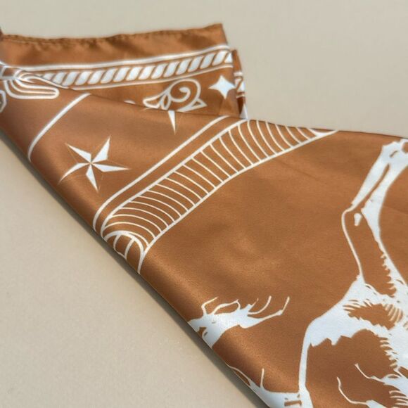 Western Cowboy Print Scarf P19 - Picture 5 of 5
